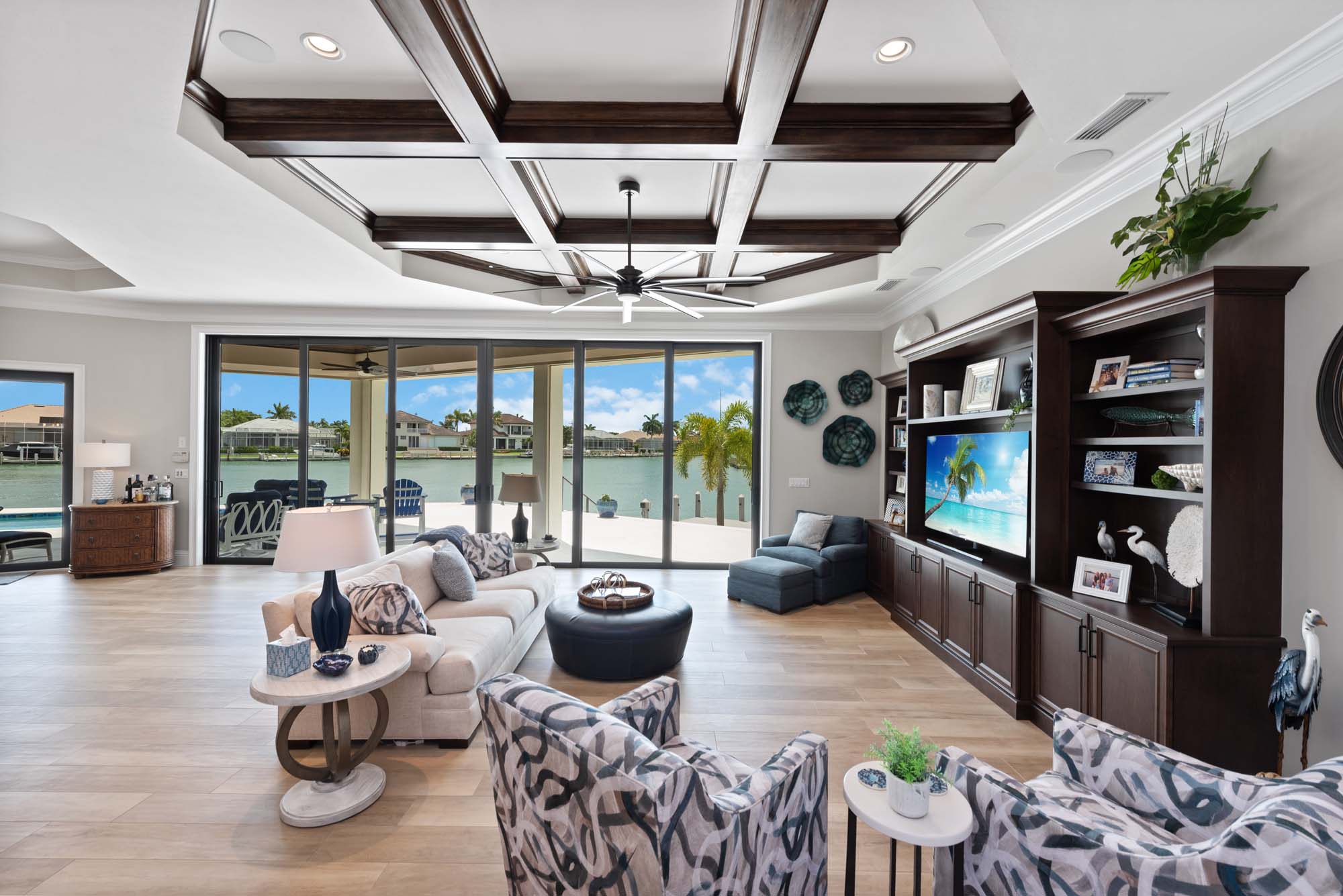 Image of a luxury living room to convey full home builds marco island