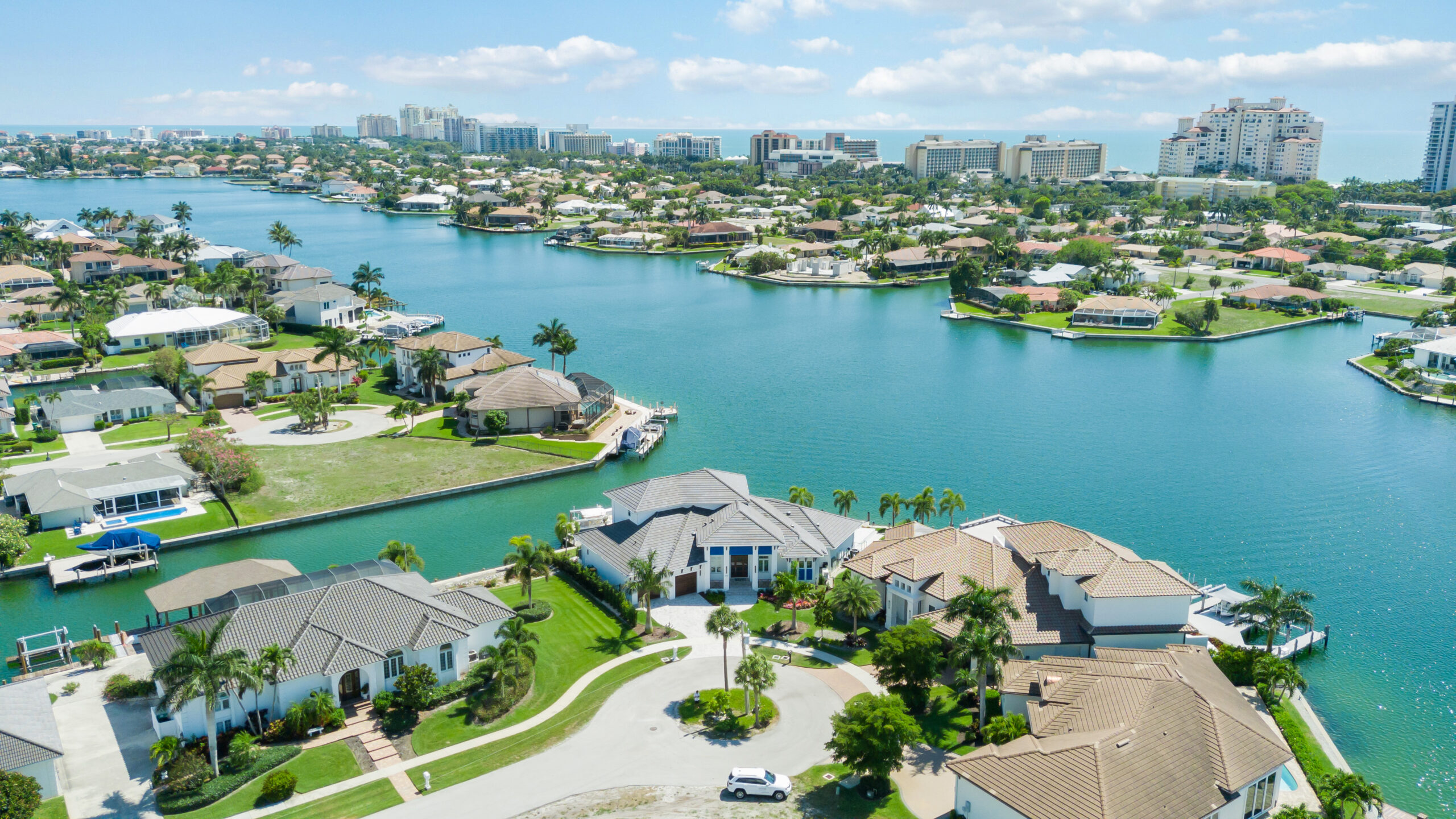 Aerial image of Paradiase Coast to convey the best Custom Home Builder Florida