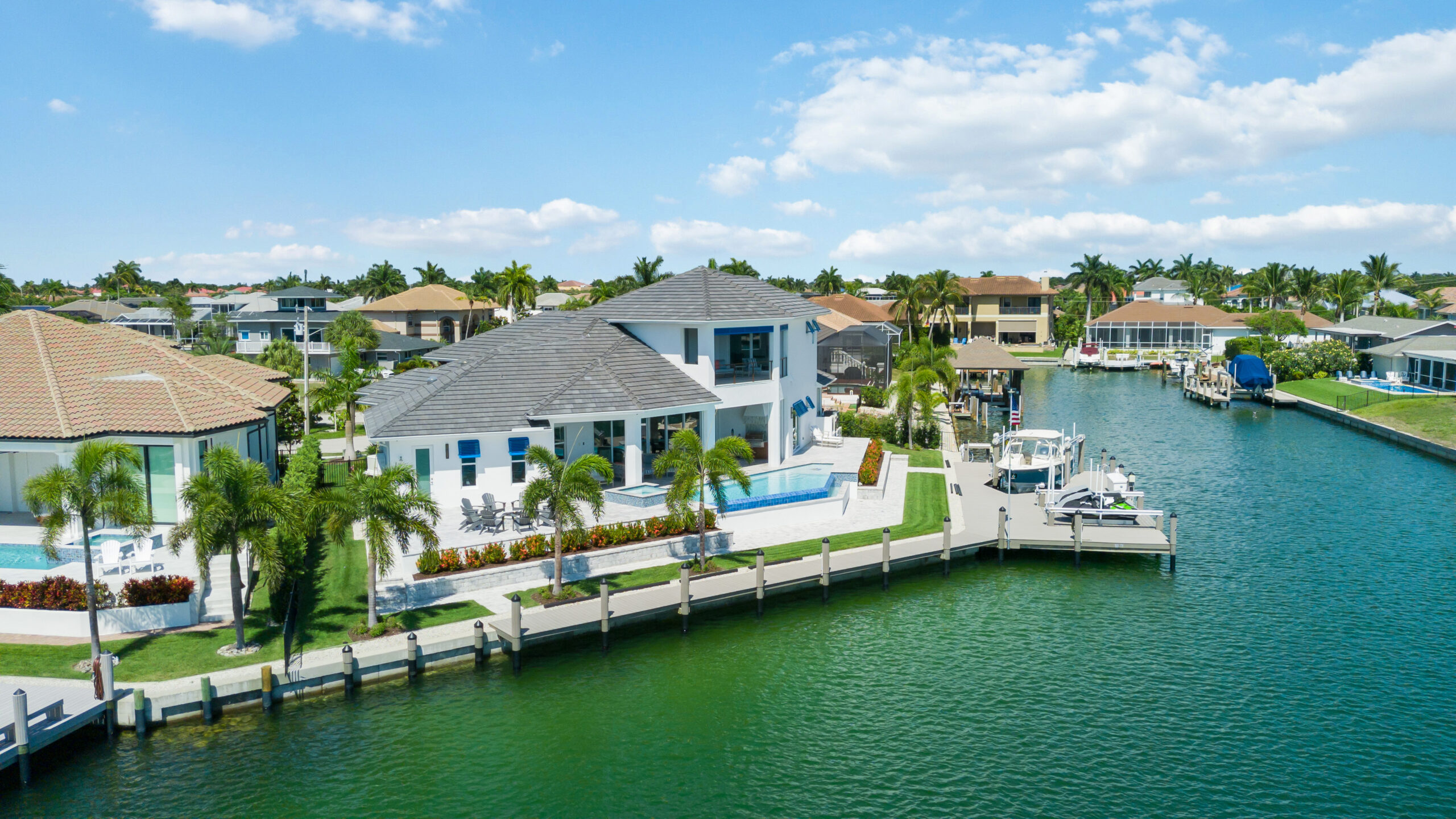 Custom Home Design Naples aerial - R.K. Reiman Construction